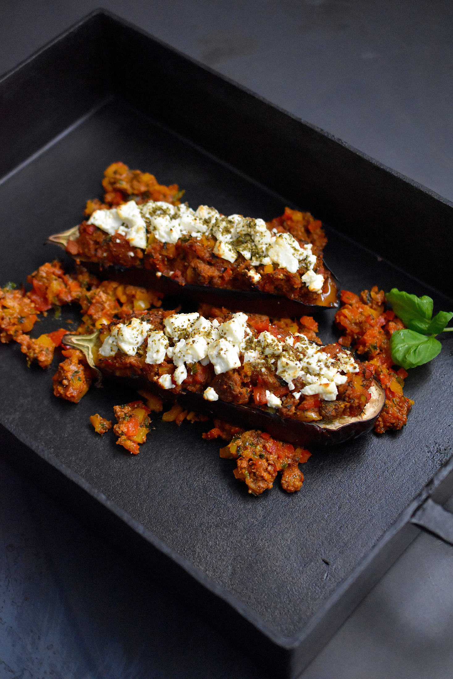 Gratinierte Auberginen | Hackfleisch | Feta | Dukkah