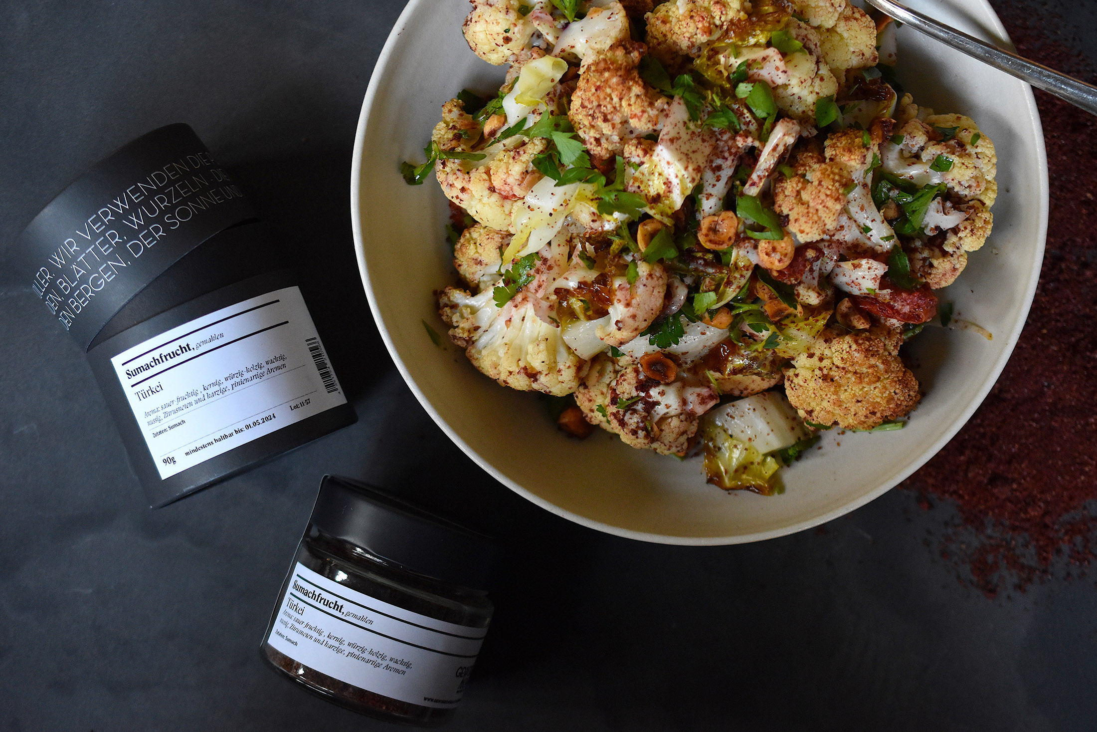 Blumenkohlsalat | Haselnüsse | Sumach