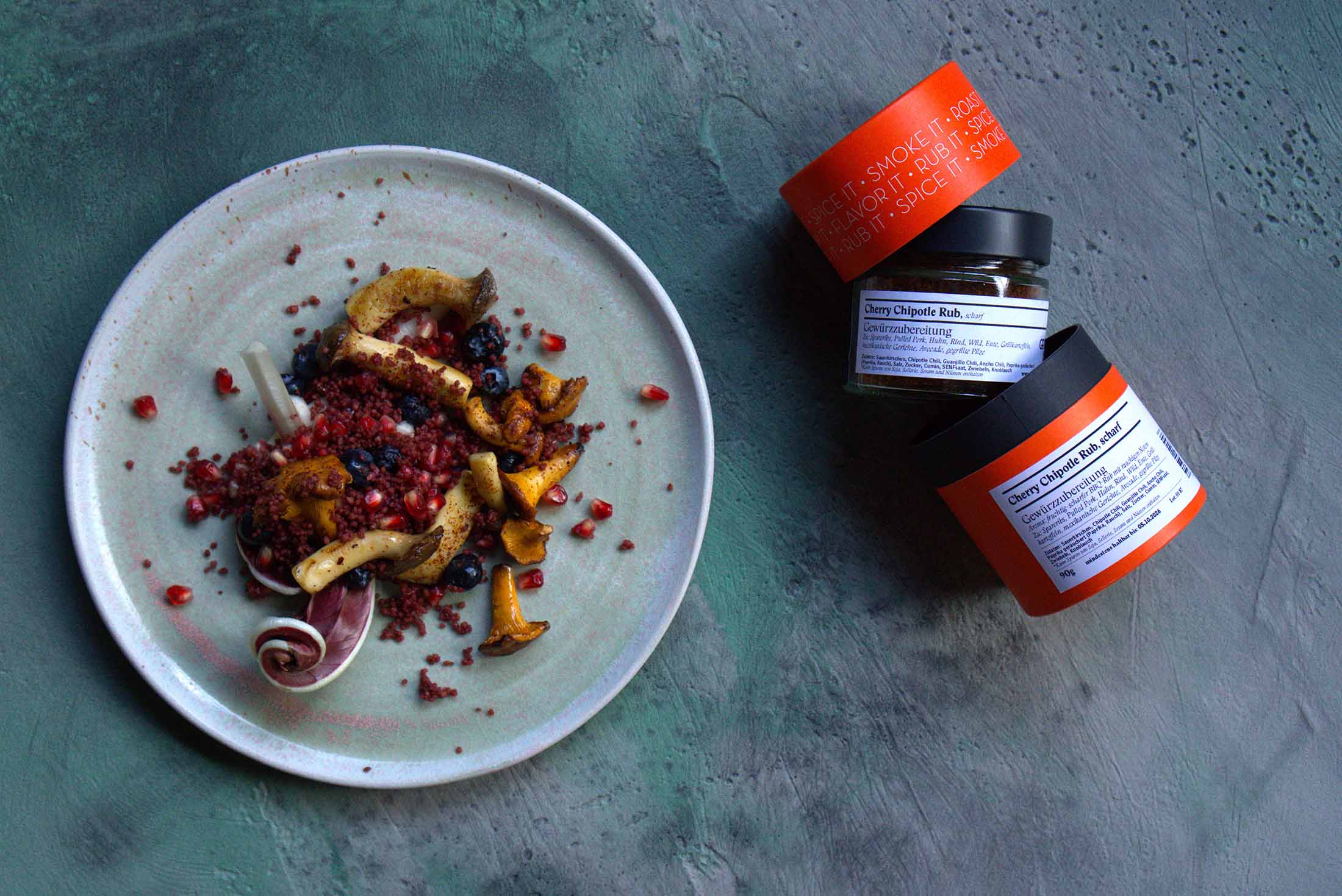 Kirschcouscous | Waldpilze | Cherry Chipotle Rub