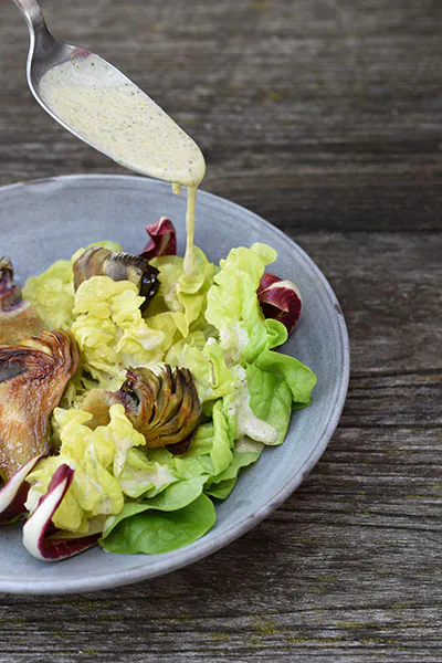 Kopfsalat | Spargel | Artischocken | French Dressing mit Salatgewürz