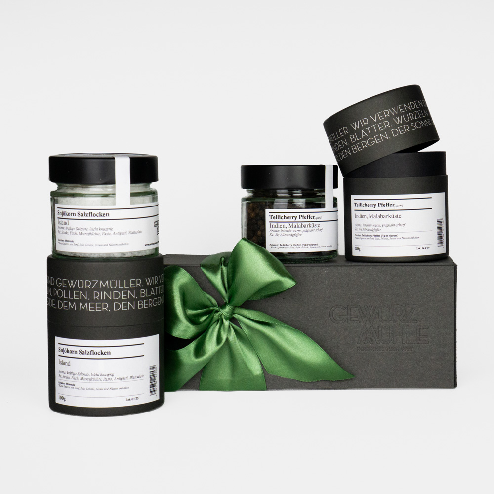 Gewürz Geschenkset "Salz & Pfeffer" (Schleife)