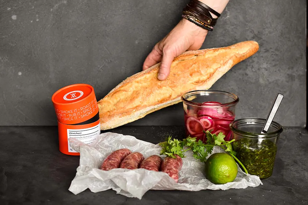 Choripán | Chorizo Sandwich | Chimichurri