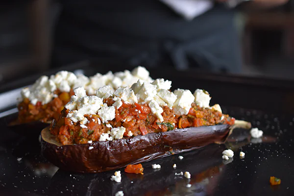 Gratinierte Auberginen | Hackfleisch | Feta | Dukkah