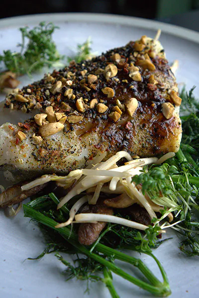 Kabeljau | Shichimi Togarashi | Szechuan Teriyaki Sauce