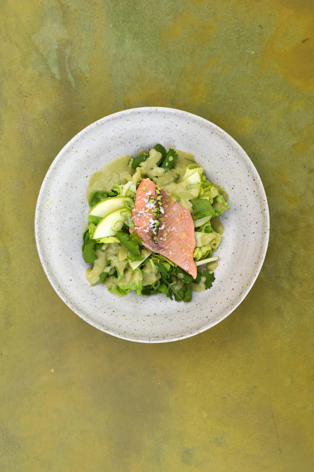 Seesaibling | Kopfsalat | Wasabi Dressing | Snofnugg Salzflocken
