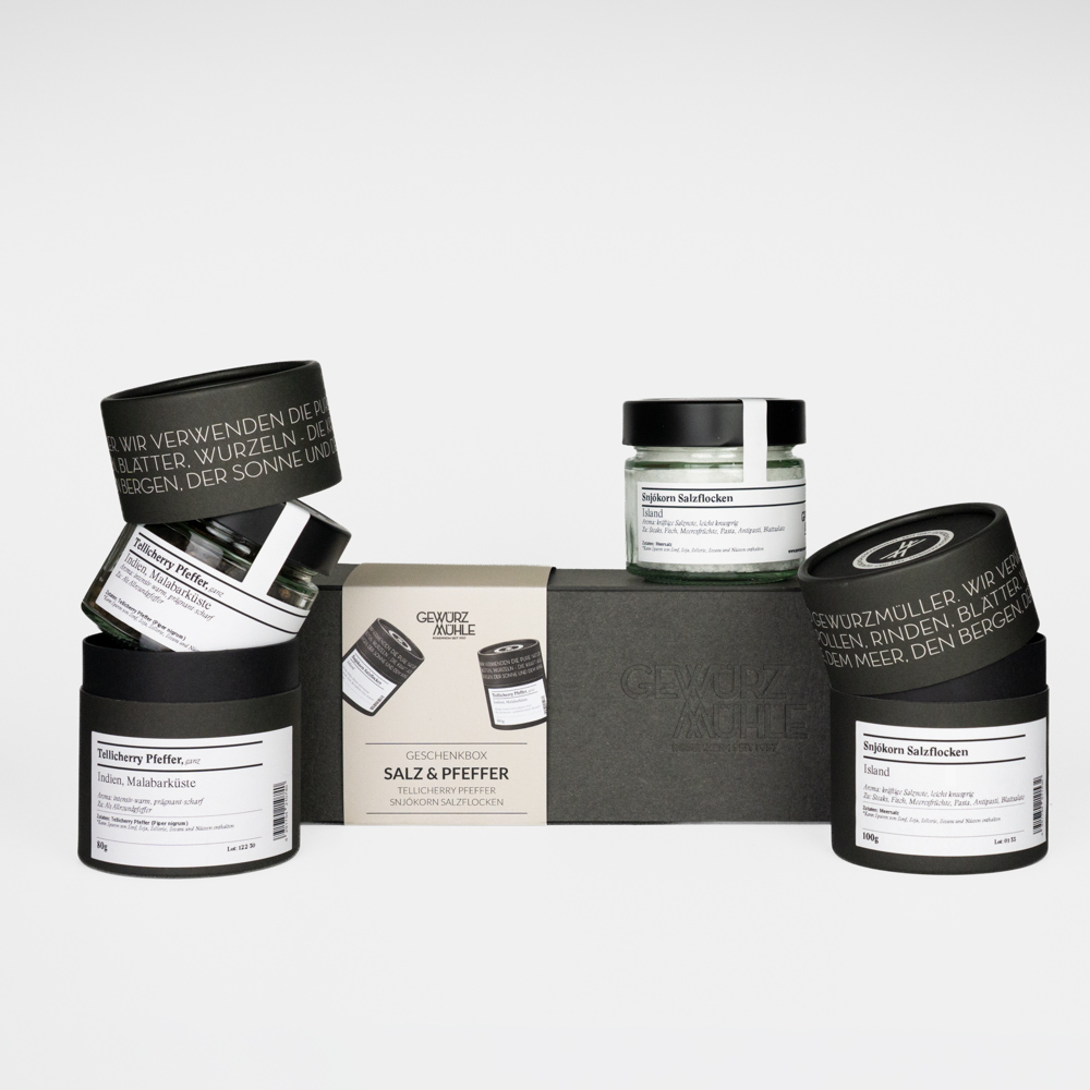Gewürz Geschenkset "Salz & Pfeffer" (Banderole)