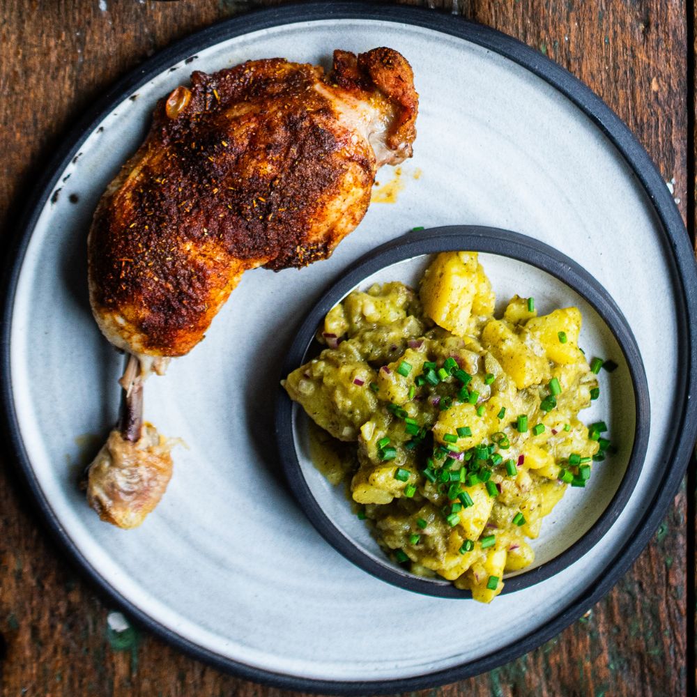 Brathendl mit Kartoffelsalat