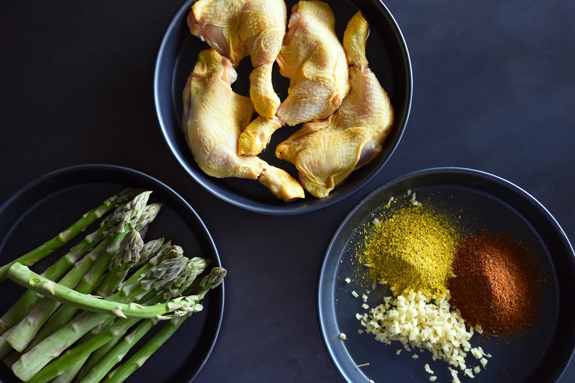 Gegrilltes Huhn | Grüner Spargel | Baharat