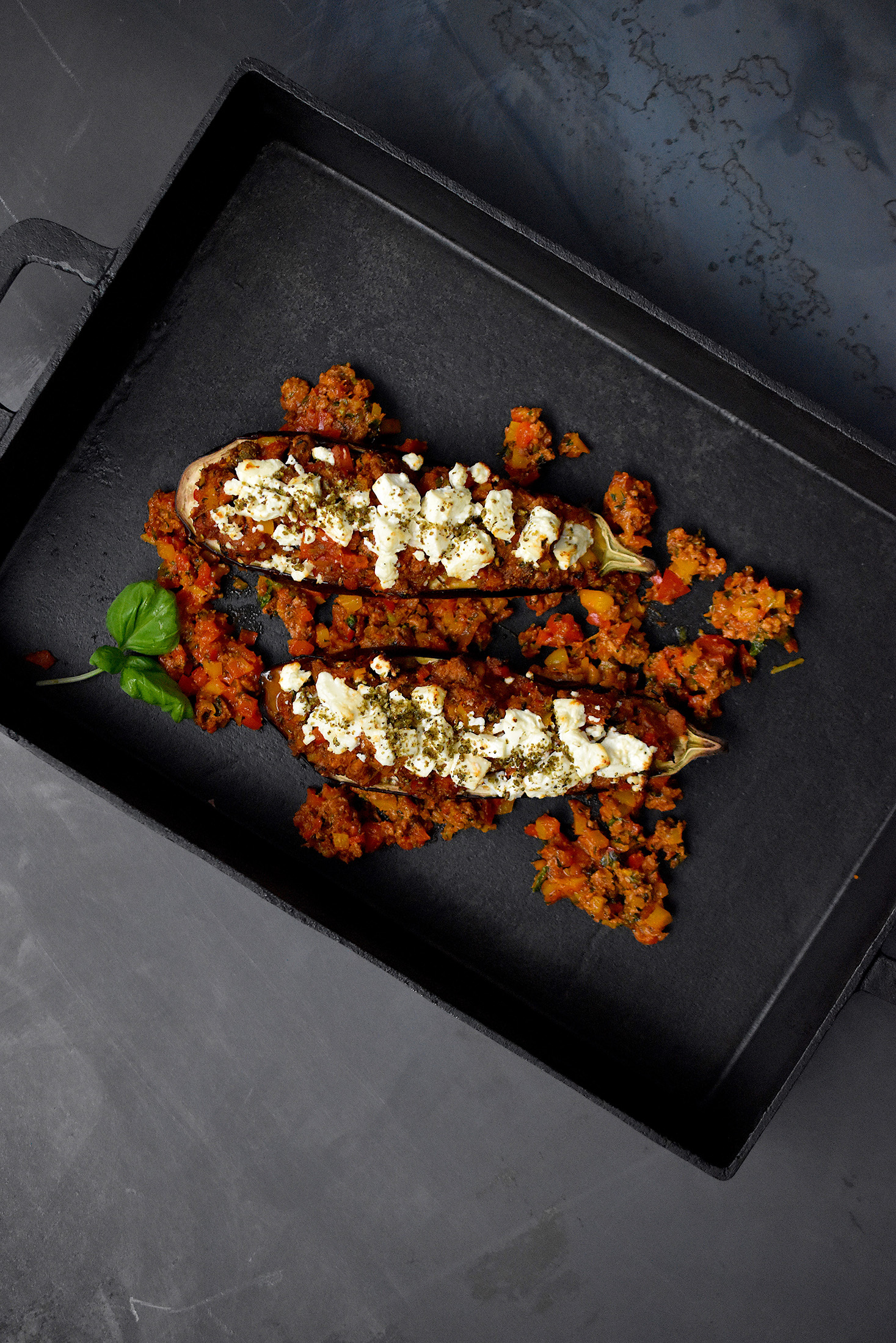 Gratinierte Auberginen | Hackfleisch | Feta | Dukkah