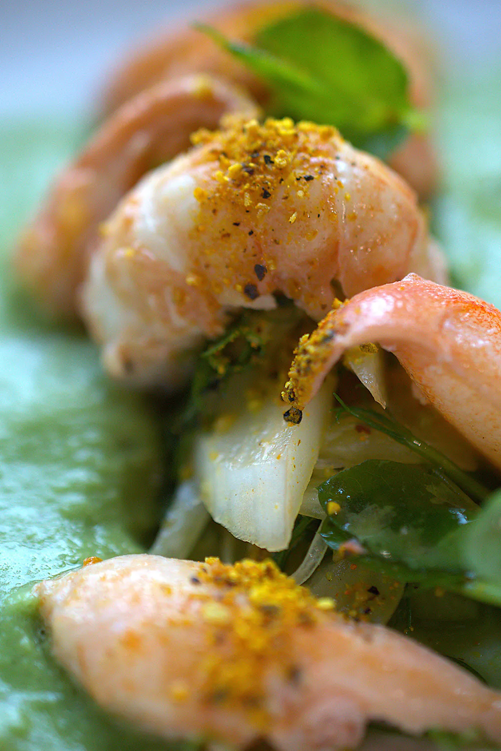 Erbsenkaltschale | Orangenpfeffer | Fenchel | Flusskrebse