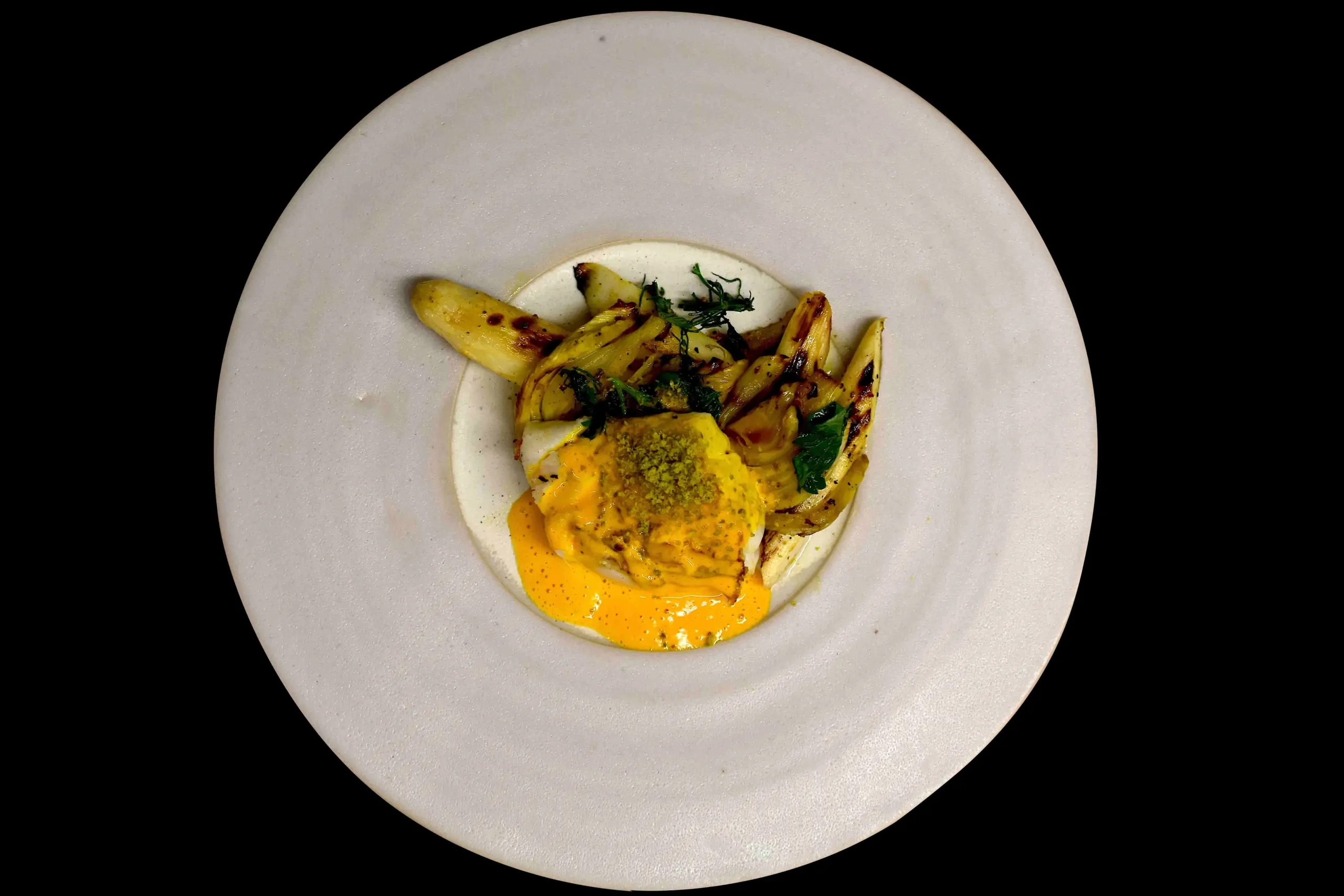 Gebratener Spargel | Kabeljau | Fenchel | Safran