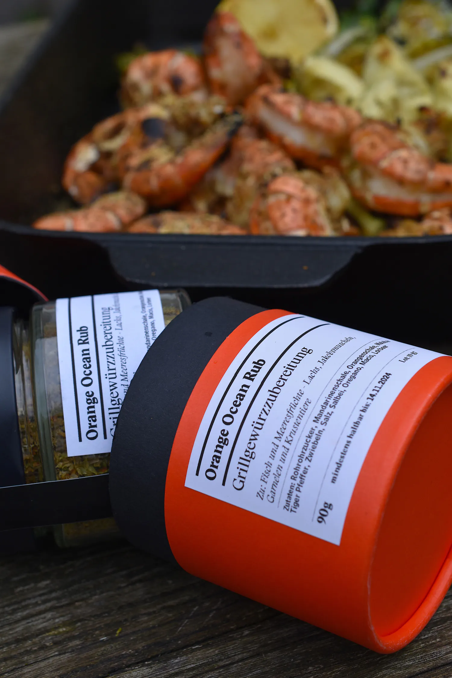 Garnelen | Spargel | Romanasalat | Orange Ocean Rub