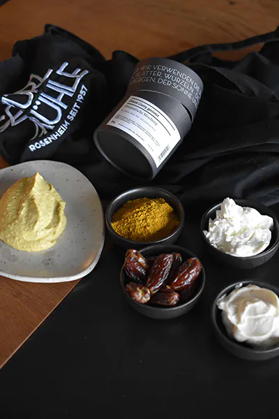 Curry-Dattel-Creme | Orient Curry | Ziegenfrischkäse | Datteln