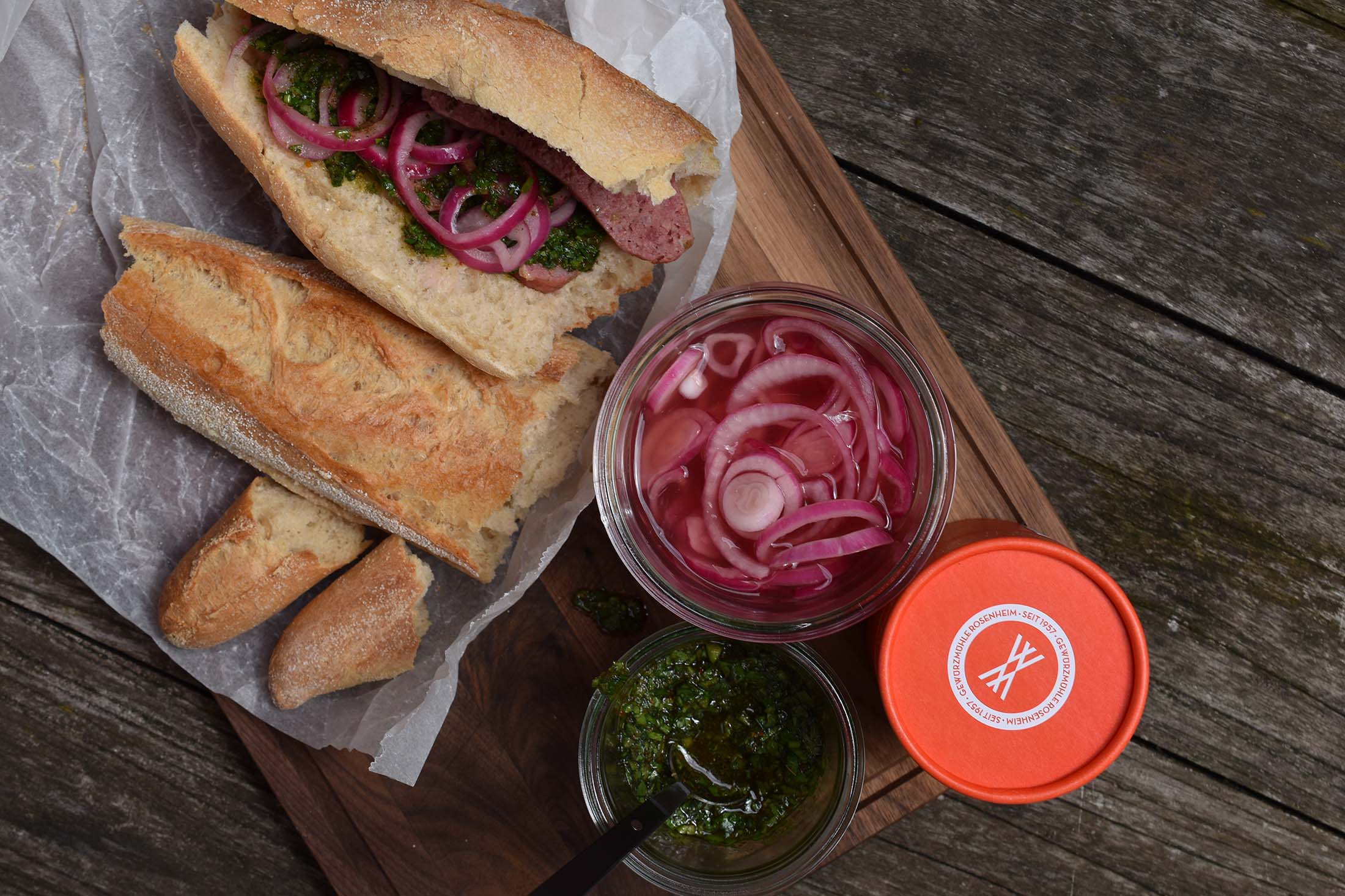 Choripán | Chorizo Sandwich | Chimichurri