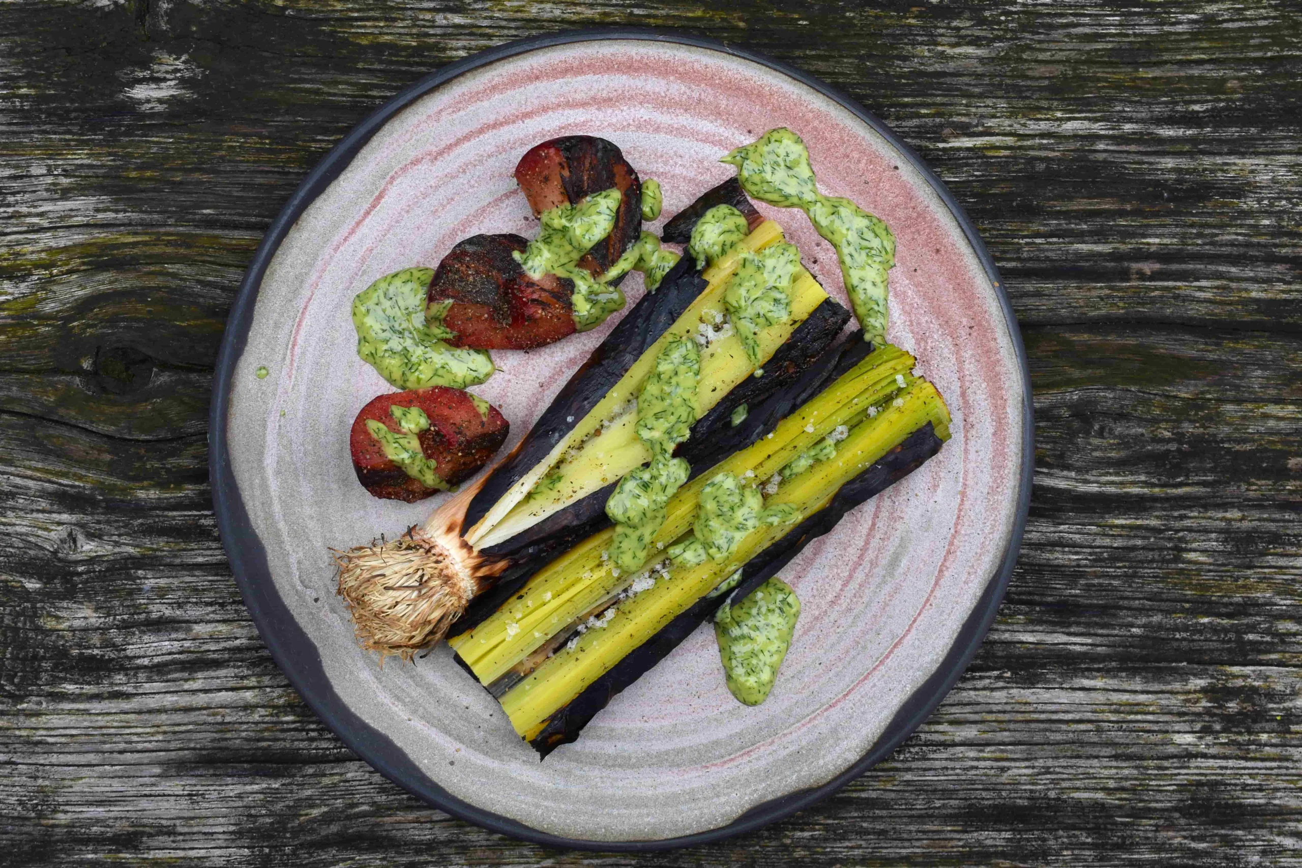 Gebrannter Lauch | Dill-Honigsenf | Melange Noir Pflaume