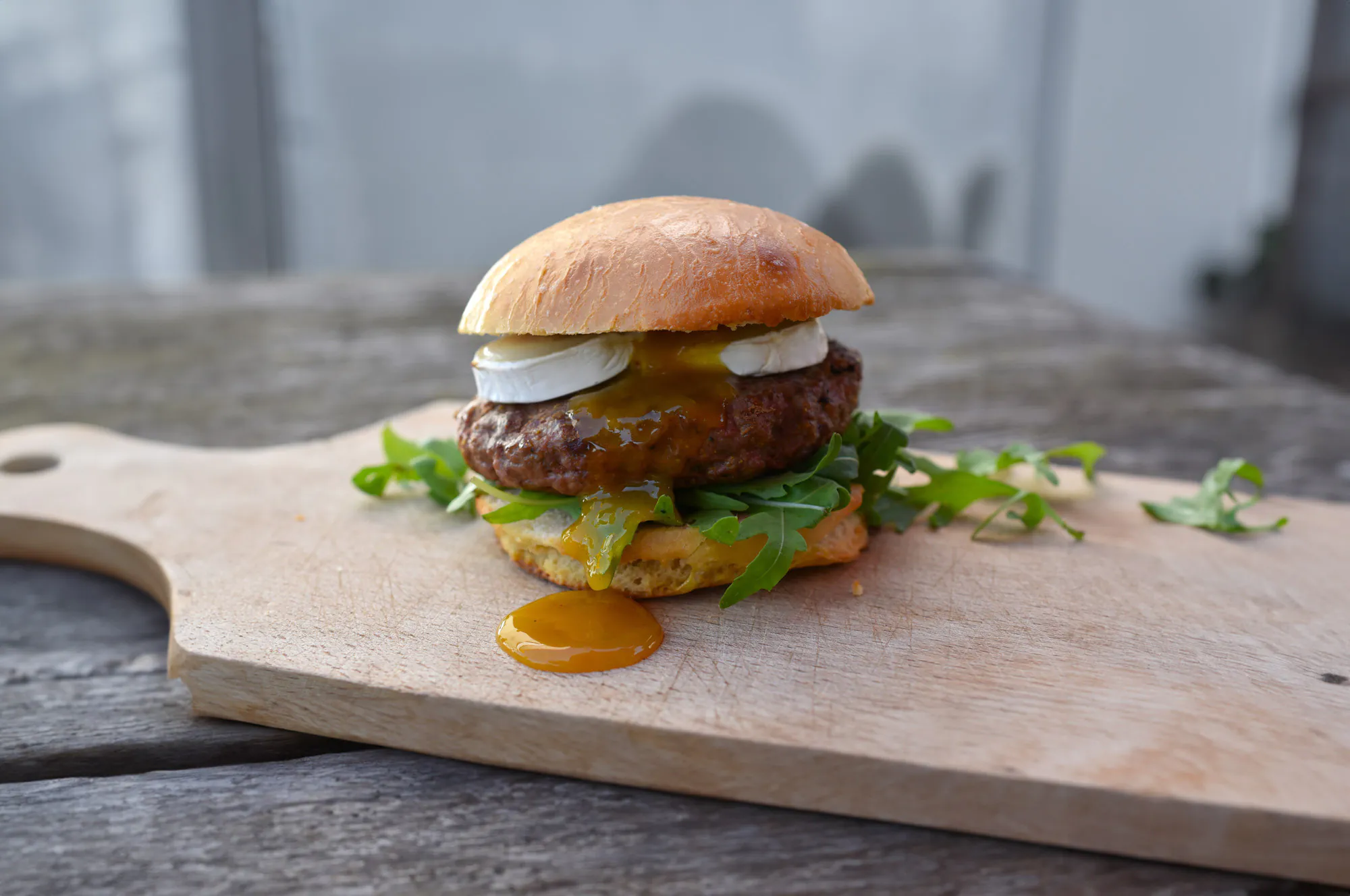 Duck & Goat Cheese Burger | Citric Rosemary Sauce