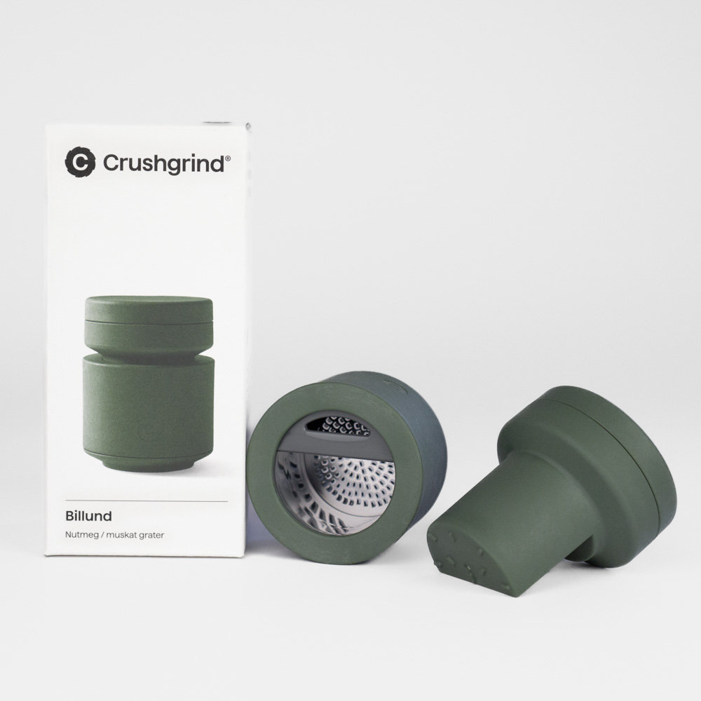 Crushgrind Muskatnussmühle Billund Farbe Petersilie liegend ohne Deckel
