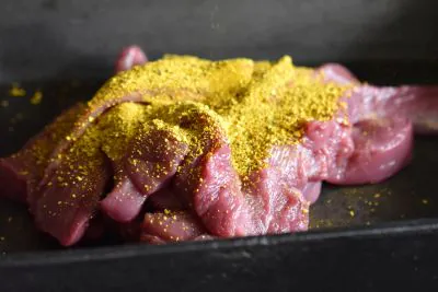 Vorbereitung eines Steaks
