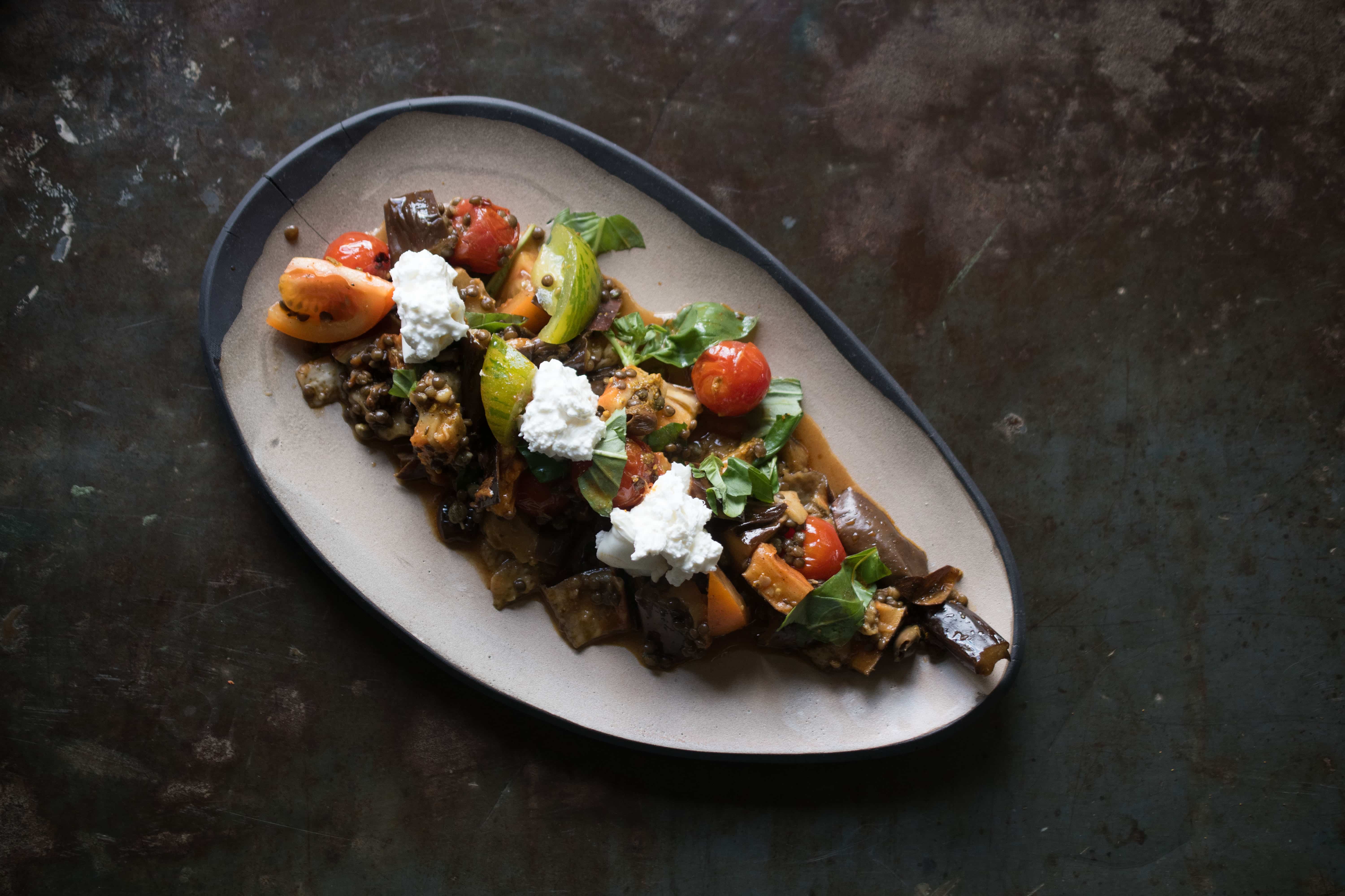 Linsen-Auberginen-Salat | Vadouvan | Burrata