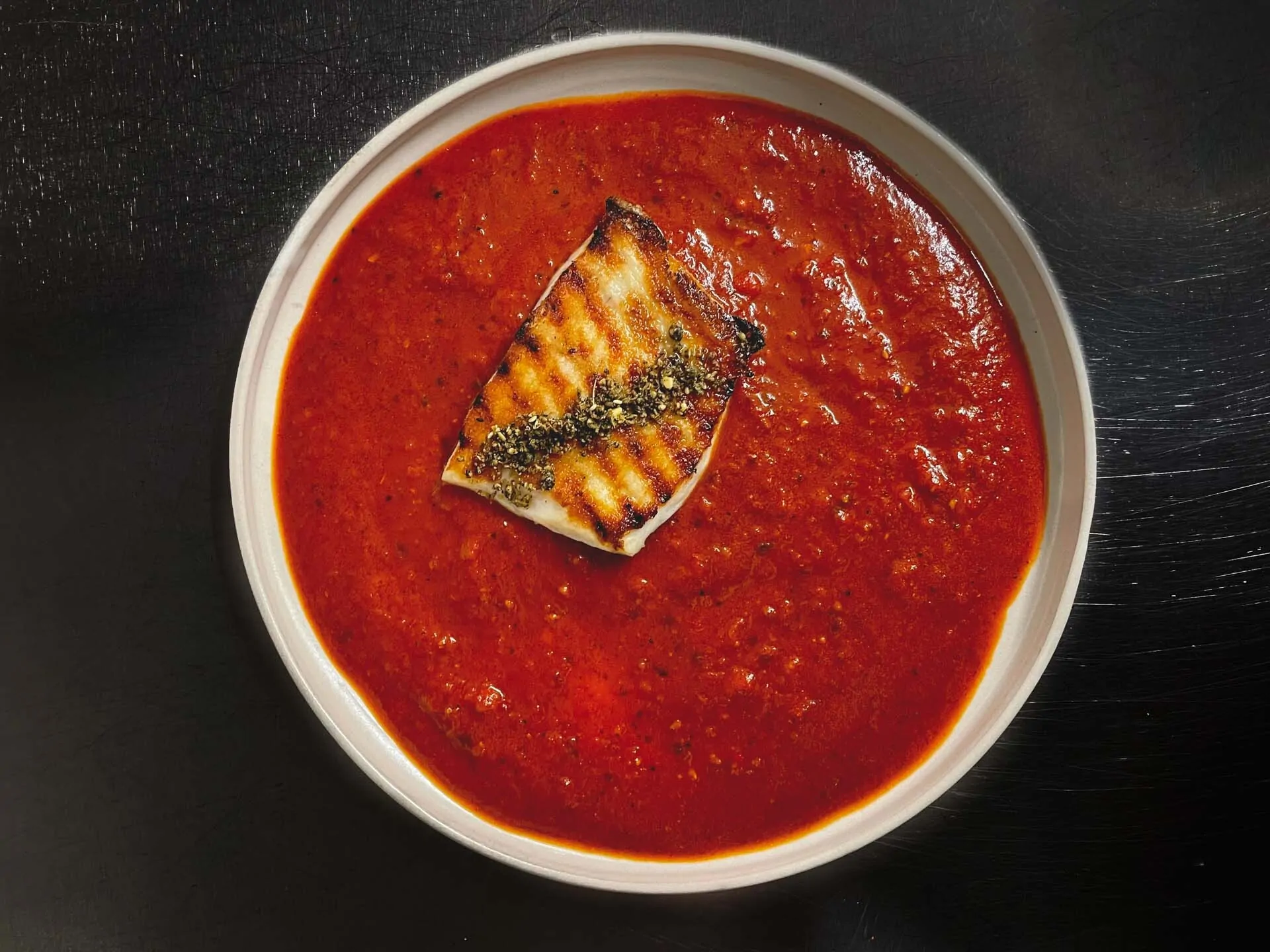 Steinbutt | Tomaten | Paprika | Dukkah