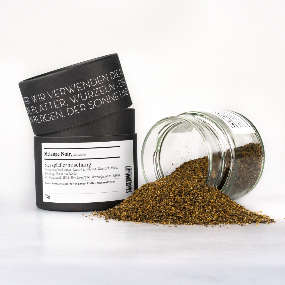 Melange Noir, Pfeffermischung, geschrotet Melange Noir, Pfeffermischung, geschrotet
