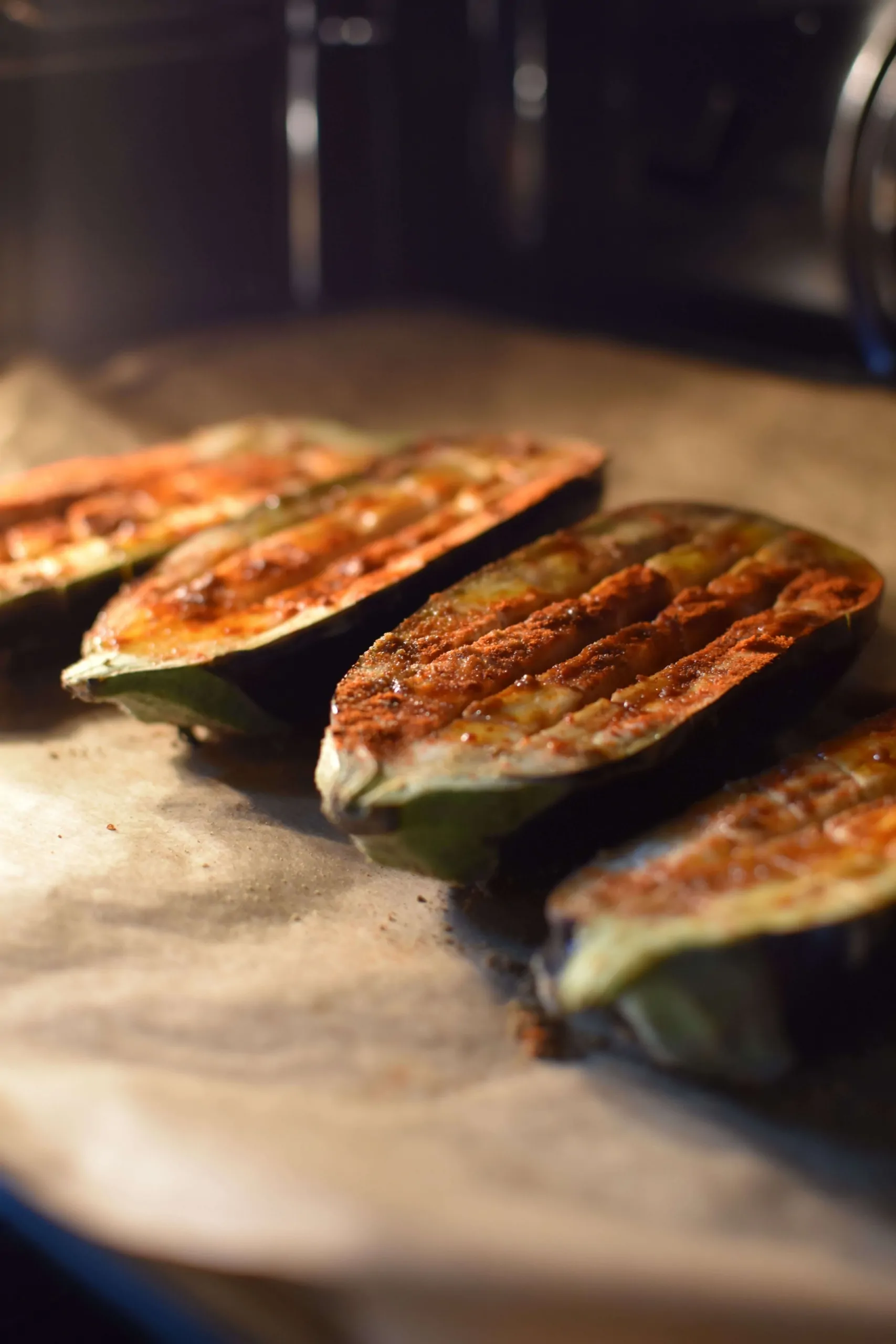 Gebackene Aubergine | Hummus | Dukkah