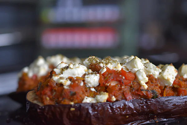 Gratinierte Auberginen | Hackfleisch | Feta | Dukkah
