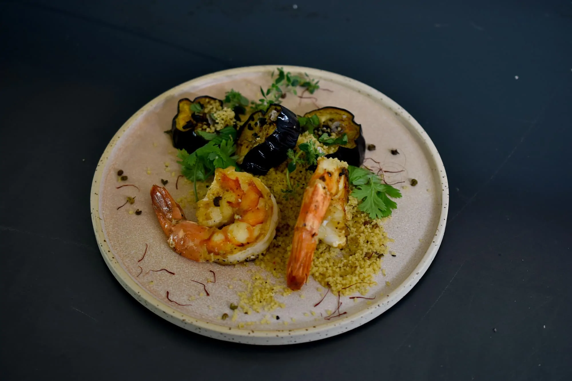 Garnelen | Kokos-Limetten-Coucsous | Zitronenpfeffer | Dukkah