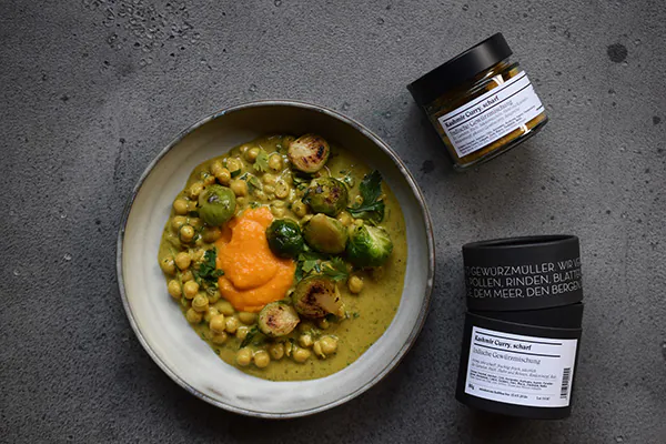 Rehkeule | Kashmir | Curry | Kichererbsen | Rosenkohl
