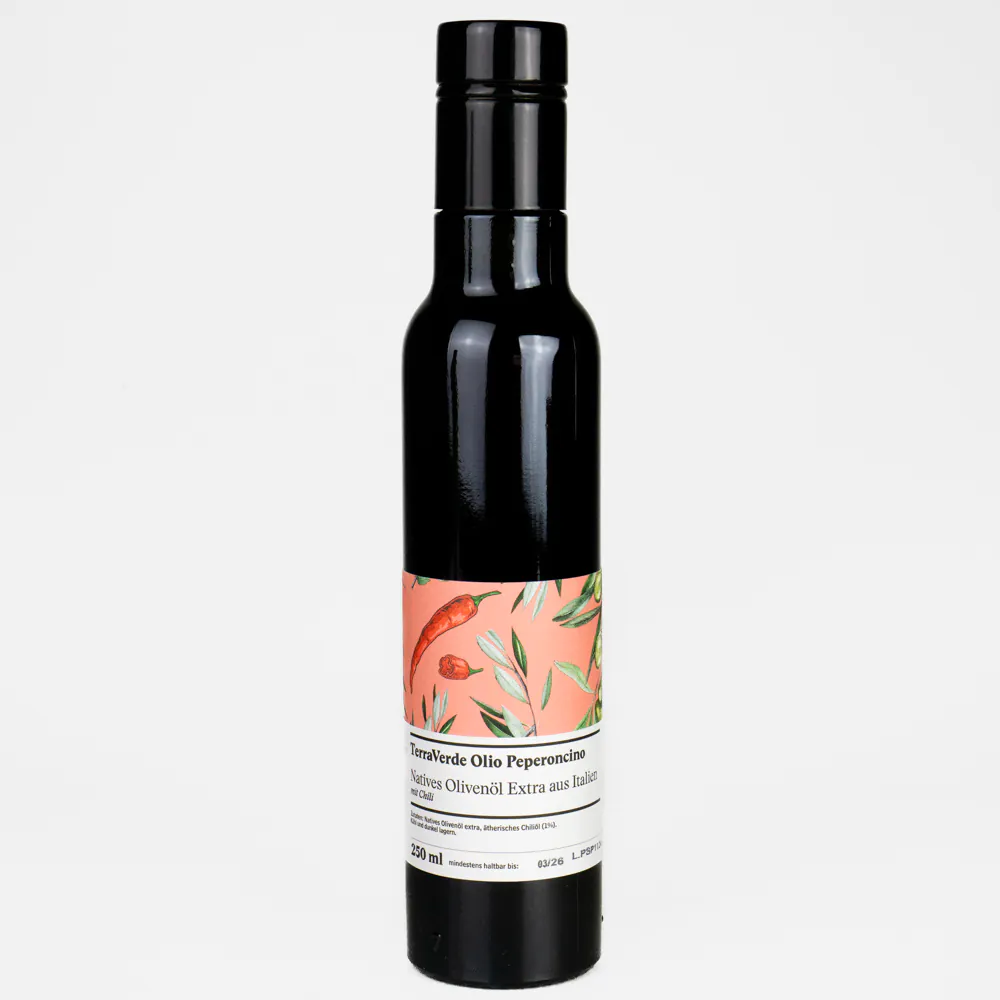 TerraVerde Peperoncino, Natives Olivenöl Extra mit Chili TerraVerde Peperoncino, Natives Olivenöl Extra mit Chili