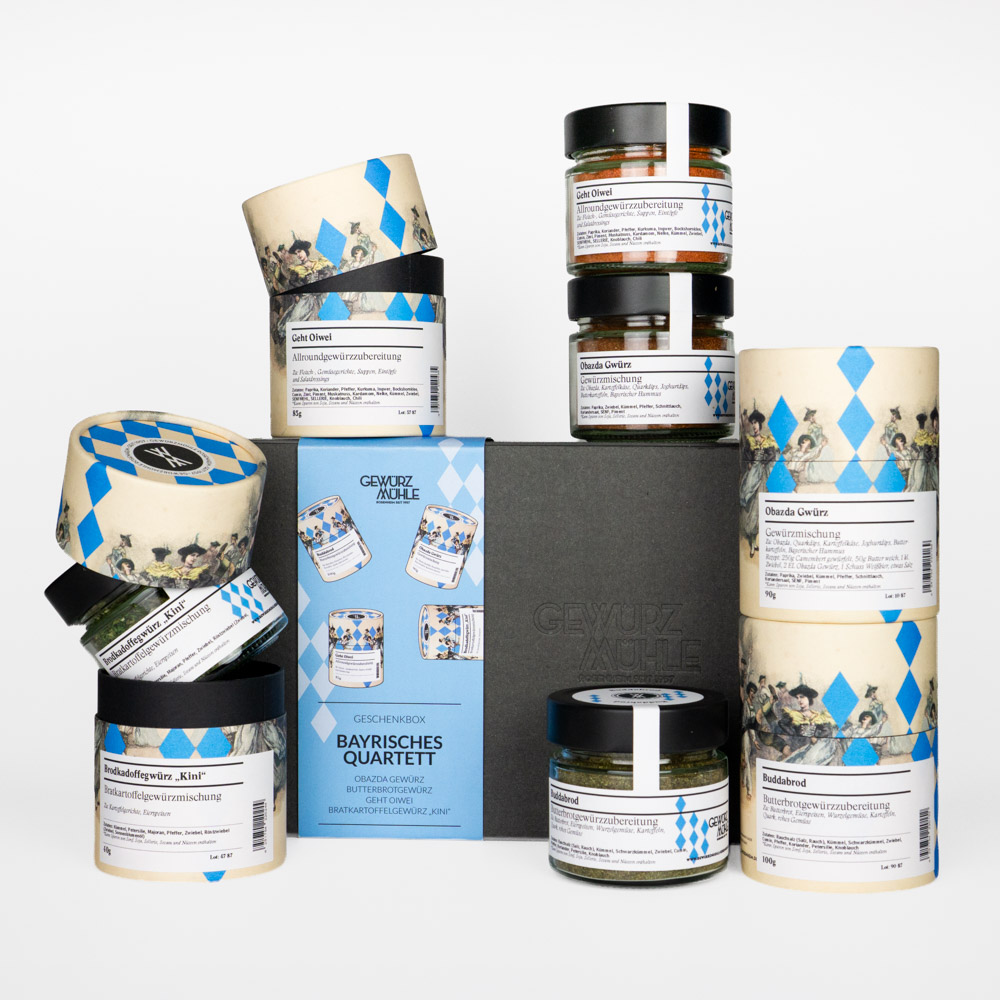 Gewürz Geschenkset "Bayrisches Quartett" (Banderole)
