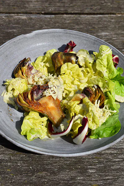Kopfsalat | Spargel | Artischocken | French Dressing mit Salatgewürz