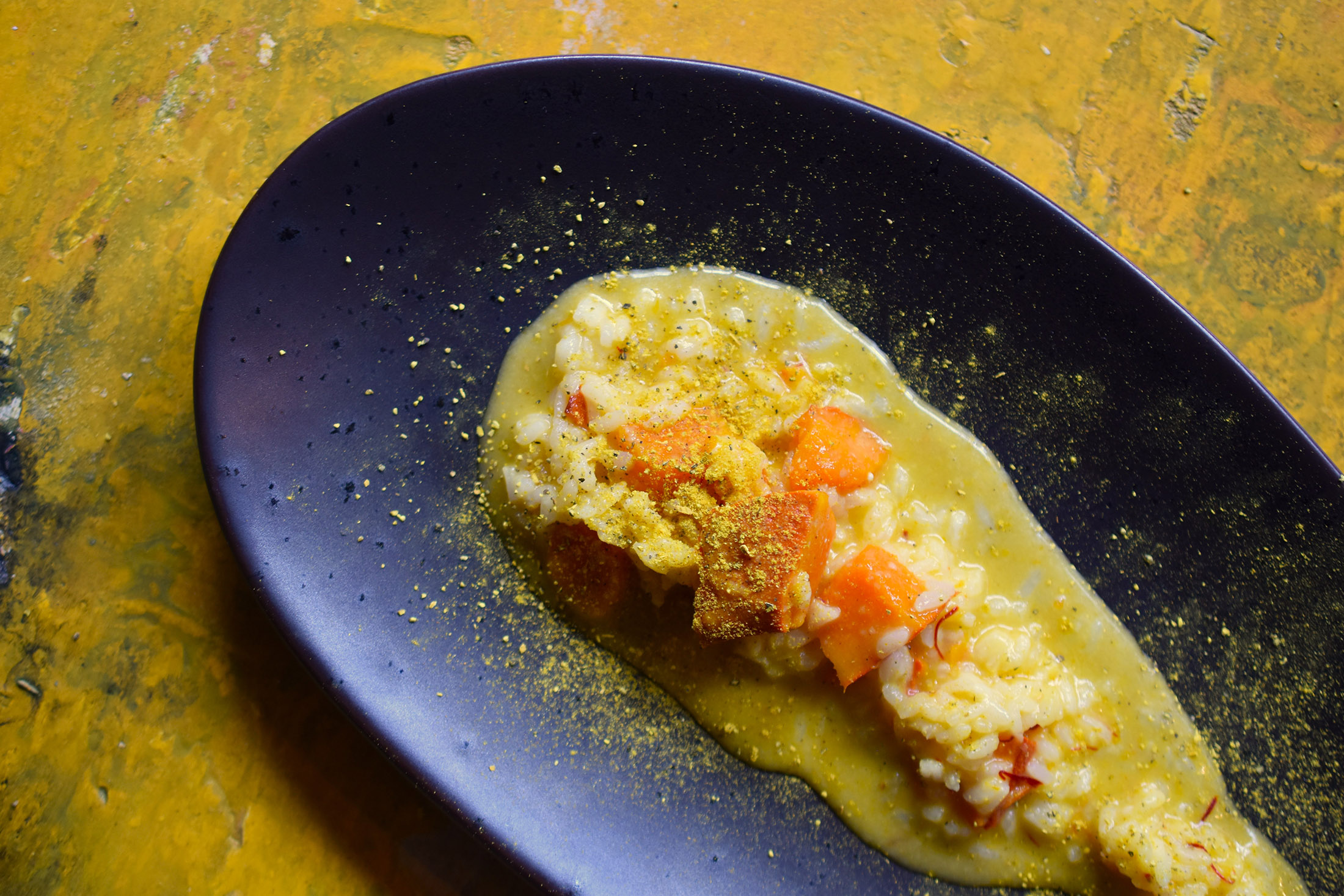 Kürbis-Risotto | Safran | Orangenpfeffer