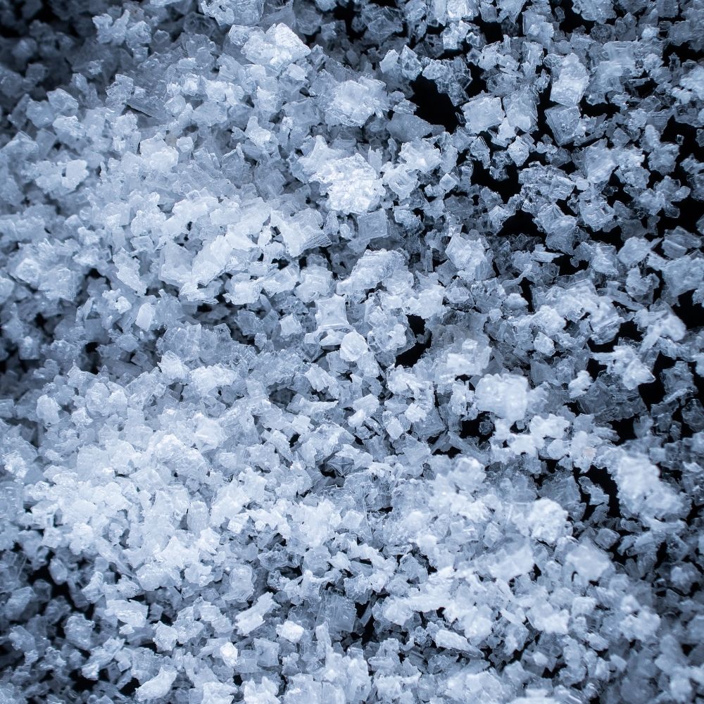 Flor de Sal Algarve, Portugal Detailaufnahme Flor del Sal Algarve Portugal