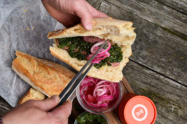 Choripán | Chorizo Sandwich | Chimichurri