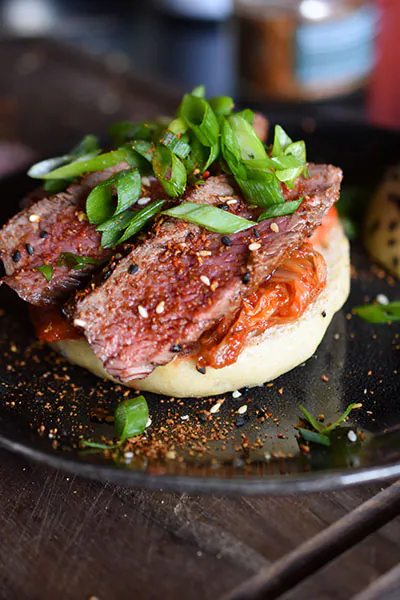 Korean Beef Bao Burger | Szechuan Teriyaki Sauce