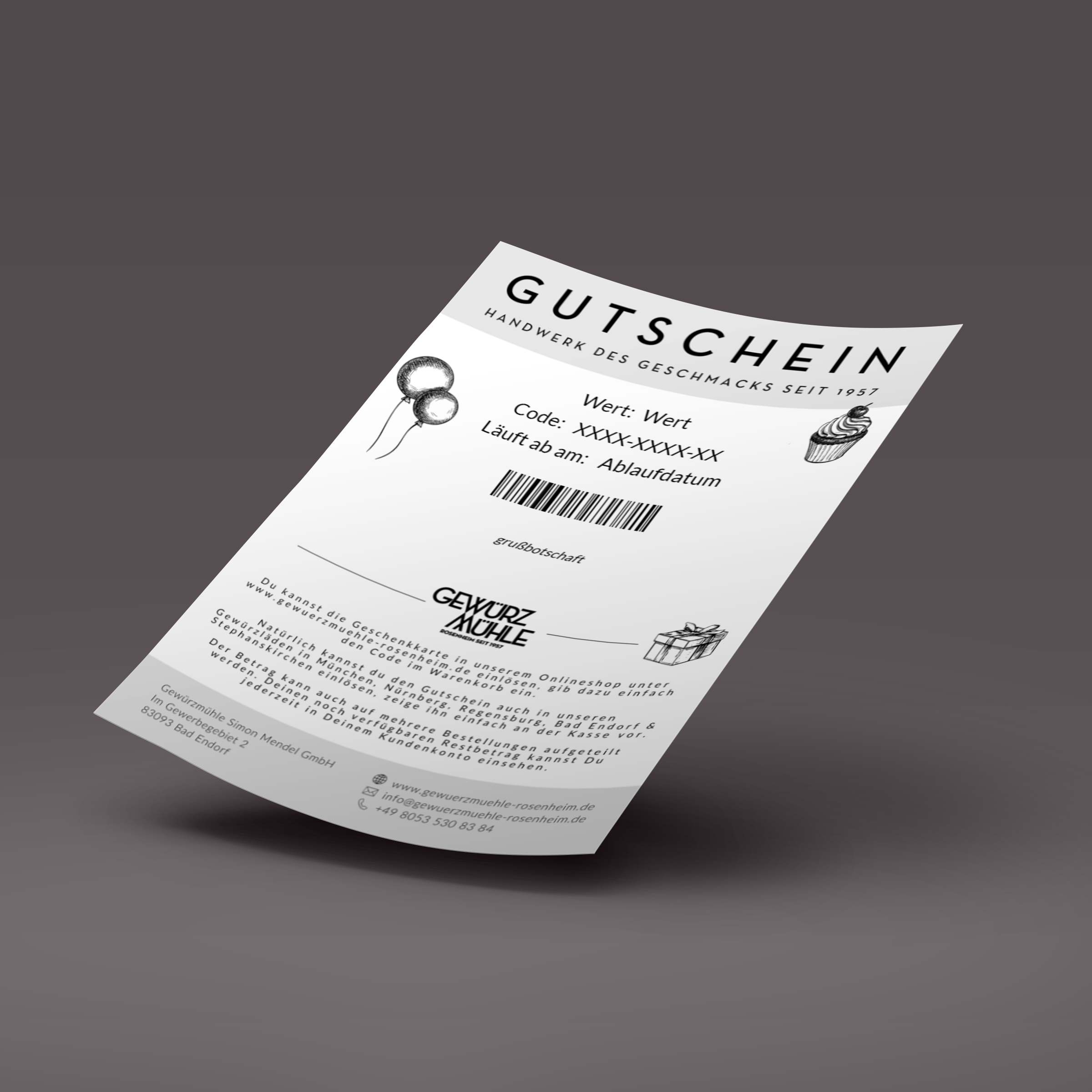 Geschenkgutschein Motiv: Happy Birthday