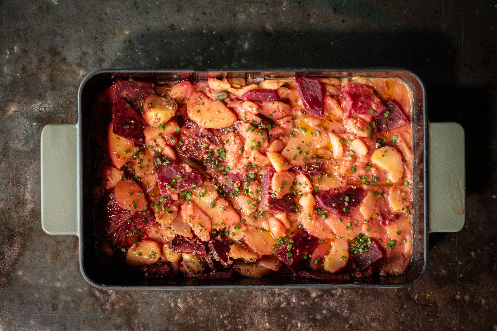 Kartoffel Rote Bete Salat in Auflaufform mit Steirischem Brotgewürz von Gewürzmühle Rosenheim