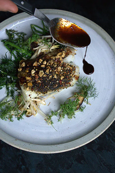 Kabeljau | Shichimi Togarashi | Szechuan Teriyaki Sauce