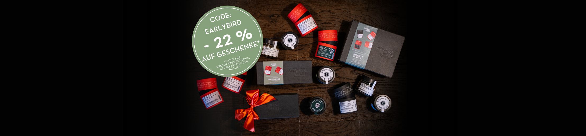 22 % Early-Bird-Rabatt auf Gewürze und Geschenksets der Gewürzmühle Rosenheim mit dem Code EARLYBIRD.