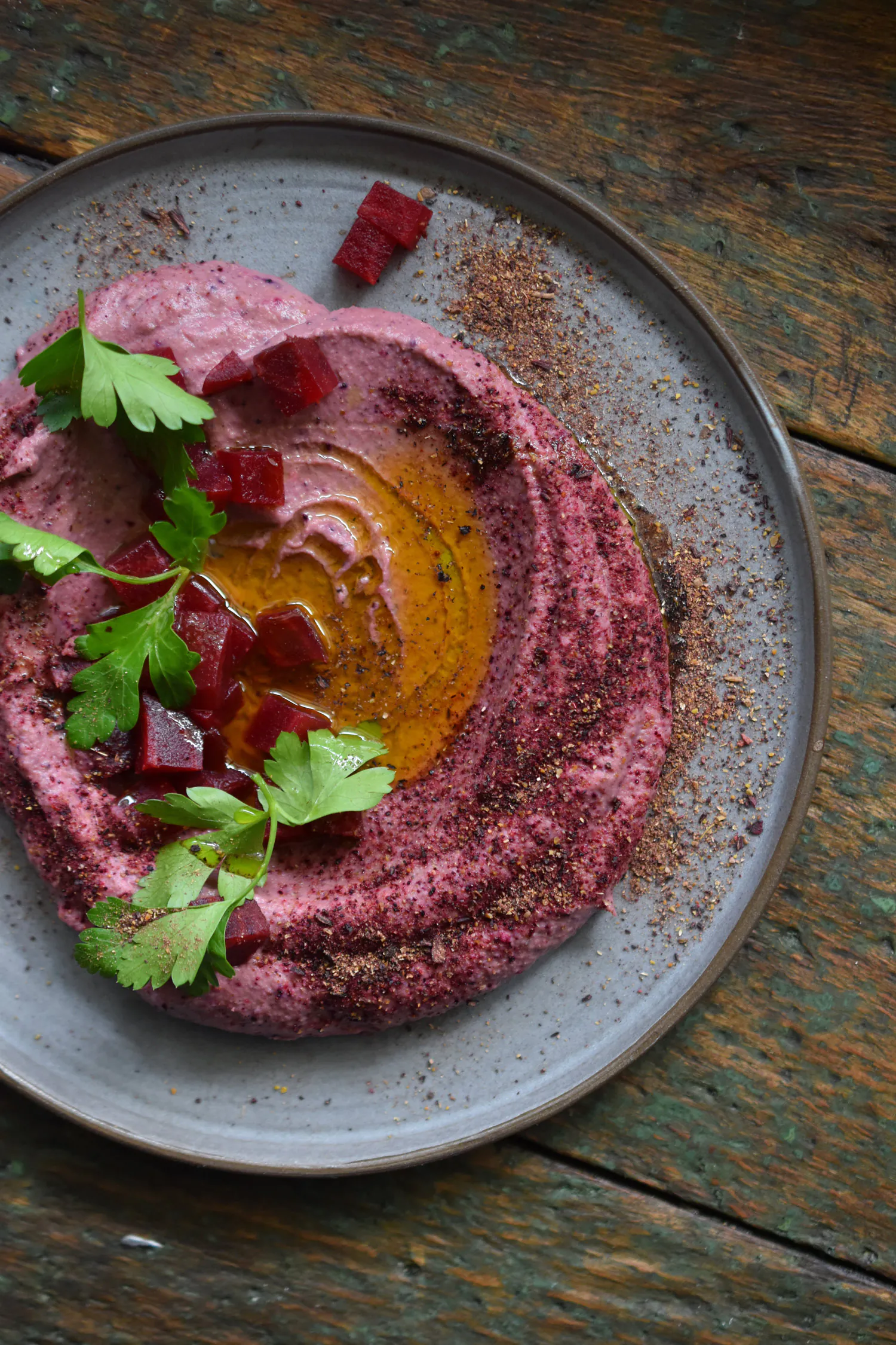 Purple Hummus | Meerrettich | Rote Beete | Purple Curry