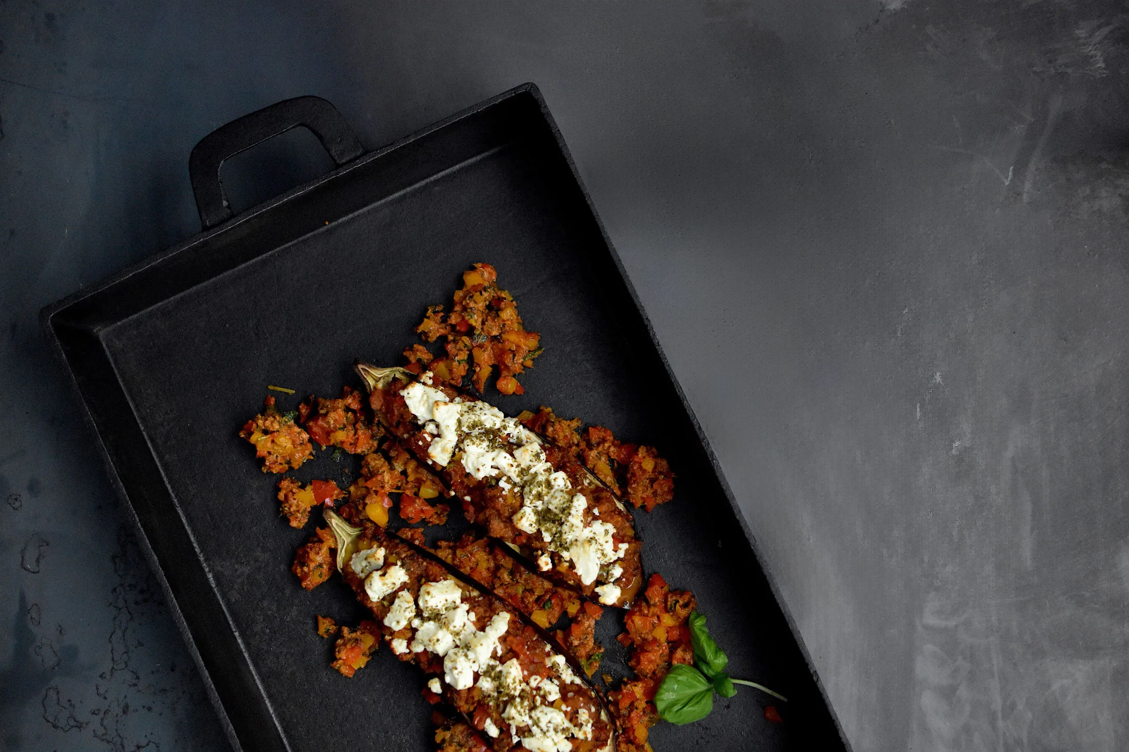 Gratinierte Auberginen | Hackfleisch | Feta | Dukkah