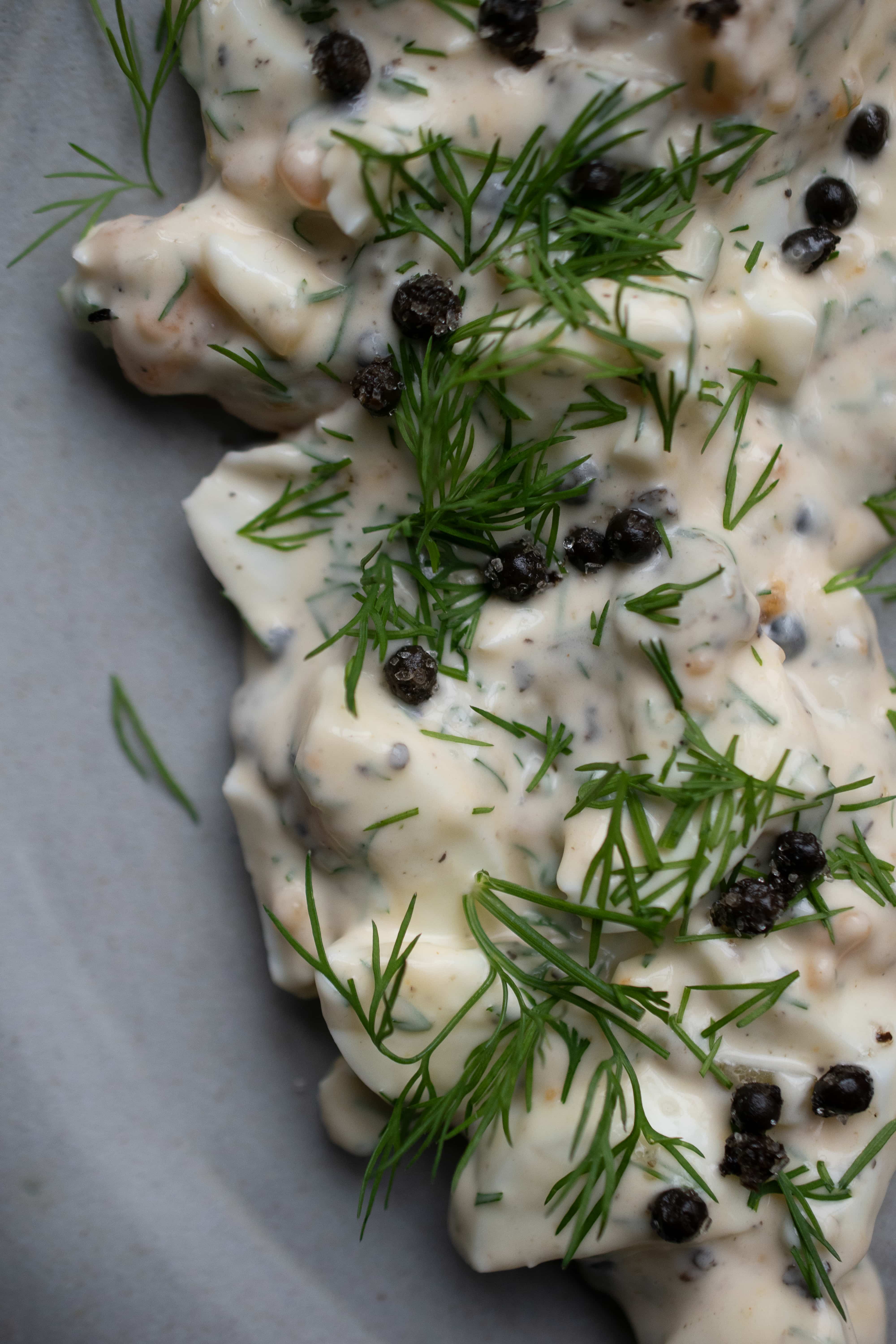 Eiersalat | Süßkartoffel | Fermentierter Kampot Pfeffer