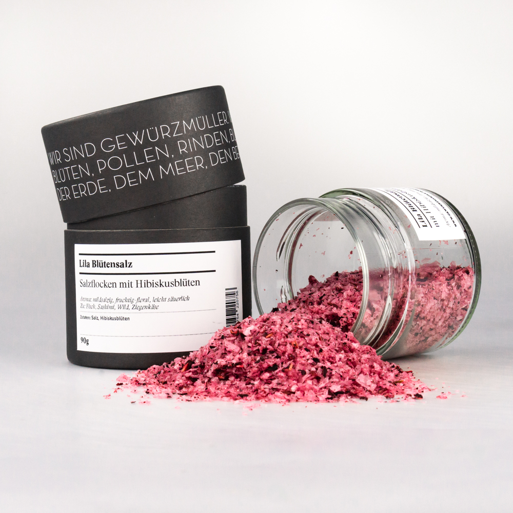 Lila Hibiskusblütensalz, Flocken Lila Hibiskusblütensalz, Flocken