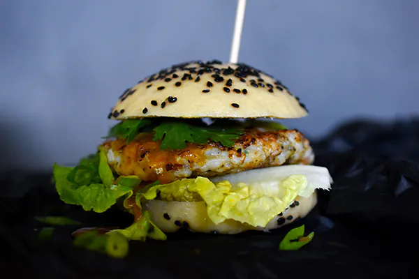 Shrimp Bao Burger | Orange Ocean Rub
