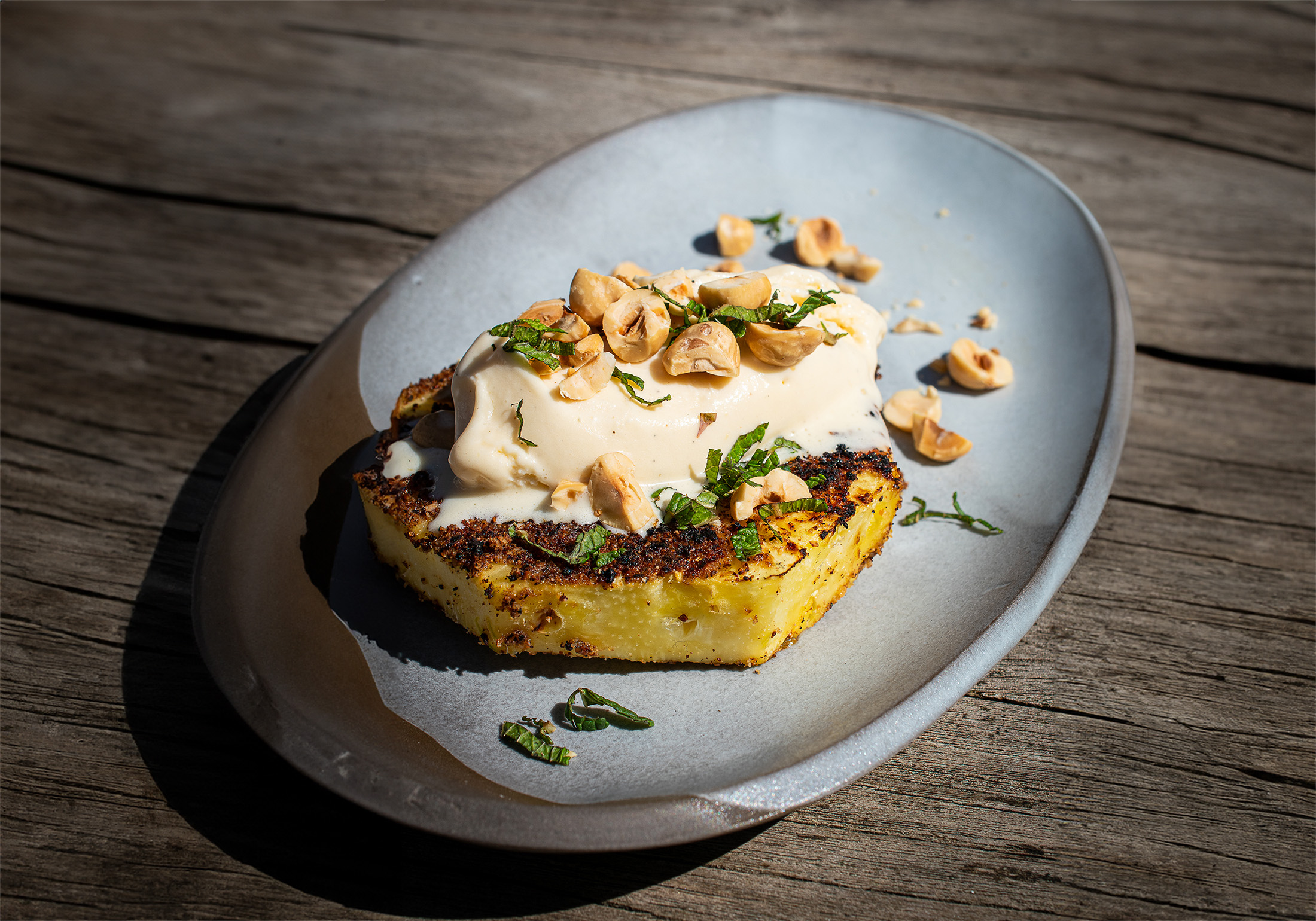 Gegrillte Ananas mit Vanilleeis | Honeyballs Dessert Rub