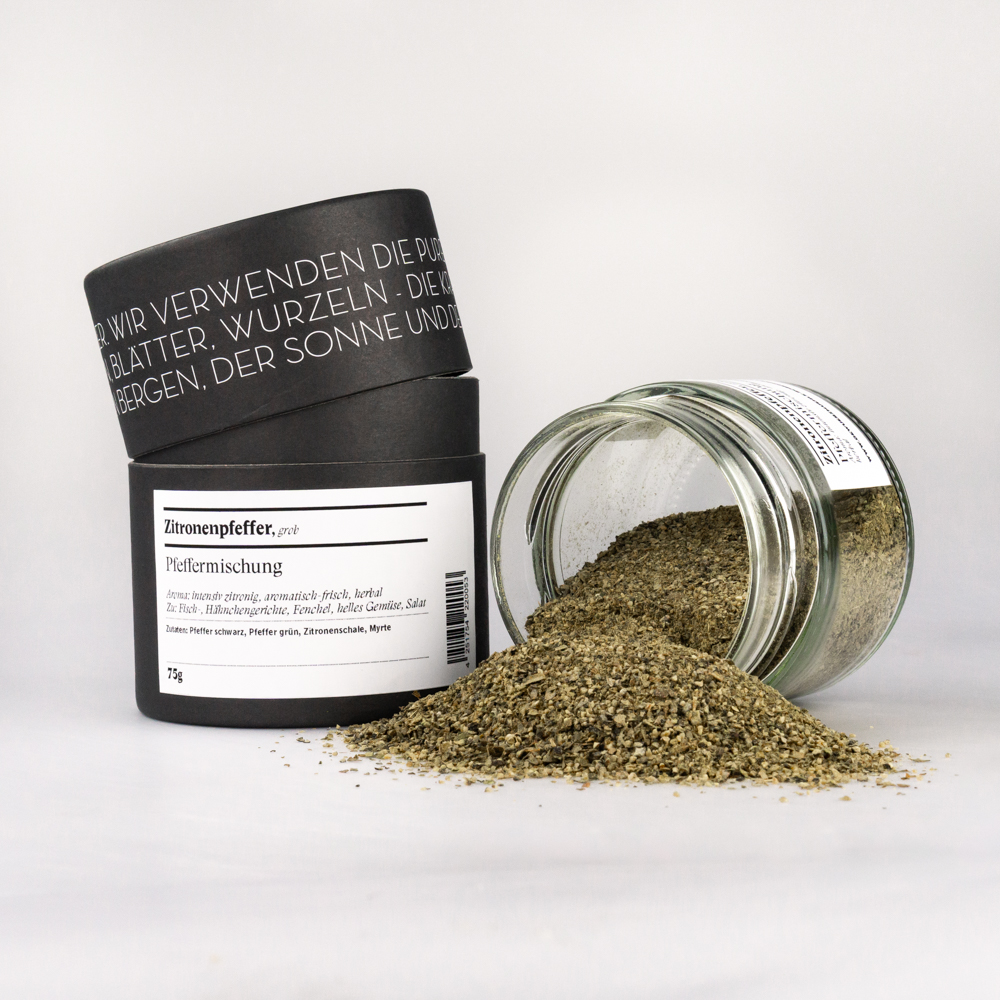 Zitronenpfeffermischung, geschrotet Zitronenpfeffermischung, geschrotet
