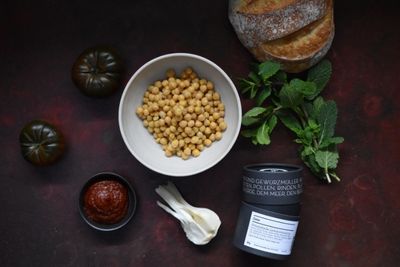 Kichererbsen und gewürze