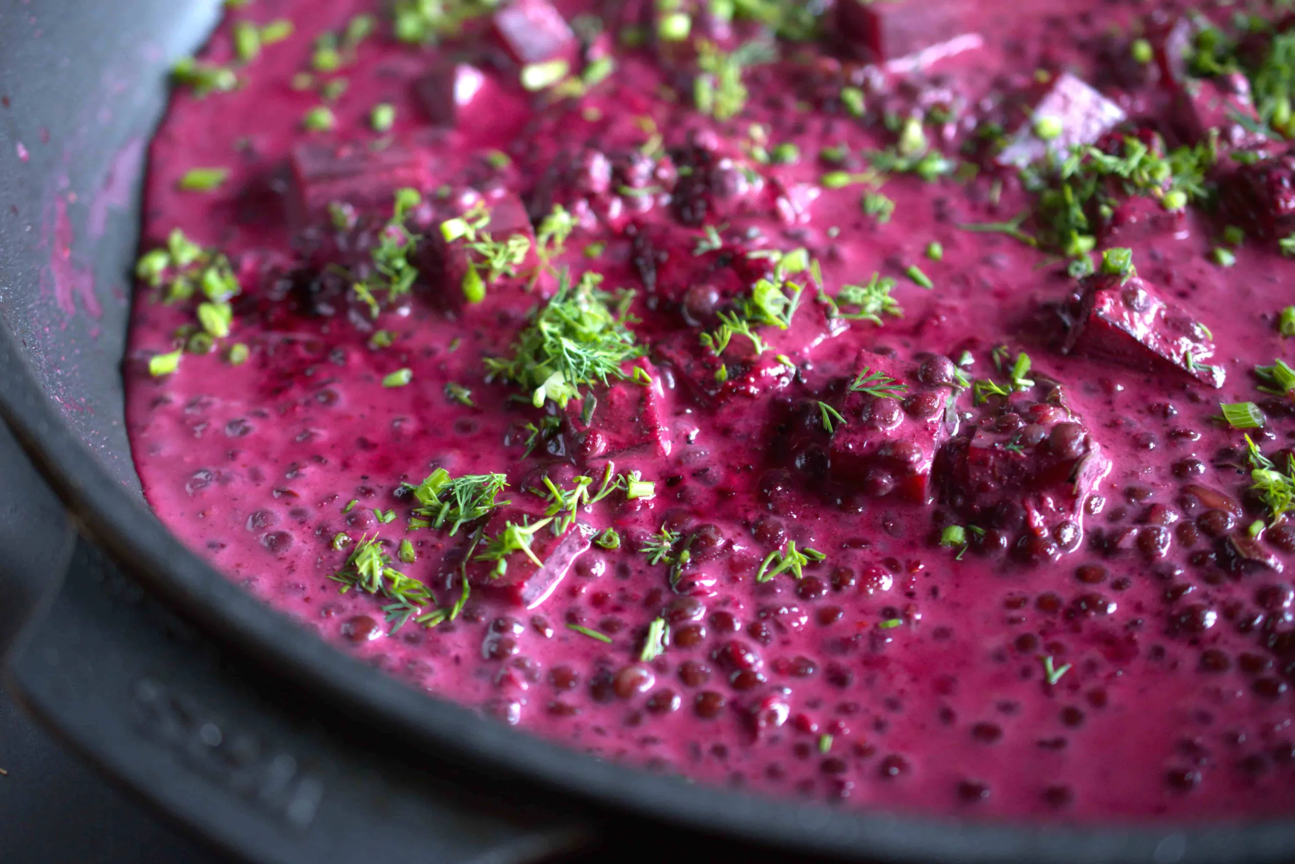 Purple Curry | Belugalinsen | Rote Beete | Pak Choi | Geröstete Austernpilze