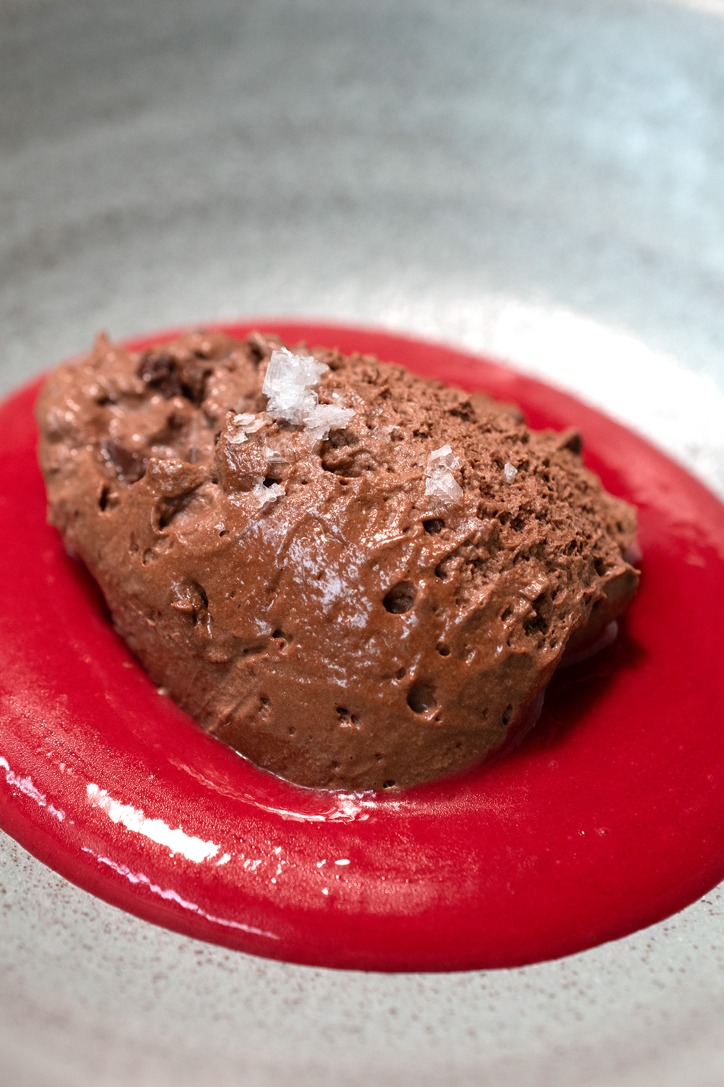 Mousse au chocolat | Himbeere | Olivenöl | Snofnugg Schneeflockensalz